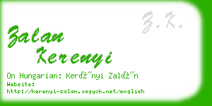 zalan kerenyi business card